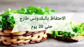 طريقة الاحتفاظ بالبقدونس او المعدنوس طازج حتى 20 يوم Comment conserver le persil  ILHEM TV [upl. by Dun274]