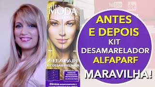 ANTES E DEPOIS KIT DESAMARELADOR DA ALFAPARF  PERFEITOOO [upl. by Rosina]