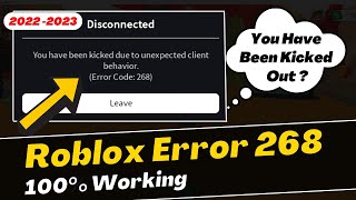 NEW FIX Roblox Error Code 268 quotKicked Due to Unexpected Client Behaviorquot [upl. by Ahsoik]