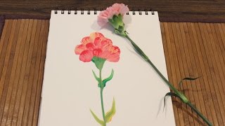 Paint a Carnation with One Stroke Painting [upl. by Ttihw]