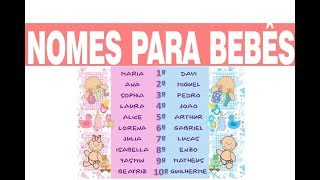 Nomes de Bebês 2024 Sugestões Meninos e Meninas [upl. by Beane993]