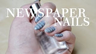 NEWSPAPER  NAILS TUTORIAL [upl. by Norty427]