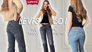 LEVIS 501 JEANS 90s BAGGY STYLE VS ORIGINAL FIT  WHICH LEVIS JEANS TO BUY [upl. by Trebmer]