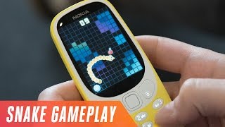 Playing Nokia 3310 Snake gameplay [upl. by Hannad]