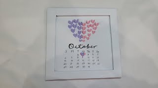 Make October calendar  cute October calendar  LAIBA CREATIVITY CORNER [upl. by Arytal]