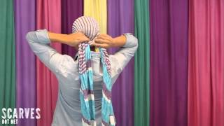 How to Tie a Head Scarf Side Scarf Pony [upl. by Hedvah]