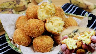 Banana Balls Recipe  Banana Cheese Balls  Banana Balls with Cheese Filling [upl. by Jolie]