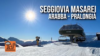 Seggiovia Masarei sciare tra Arabba e Alta Badia dolomitisuperski arabba altabadia seggiovia [upl. by Sirk99]