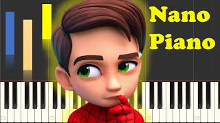 How To Play Spidey and his Amazing Friends Theme Song Piano Tutorial [upl. by Ellekim]