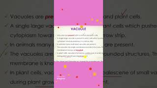 Vacuoles Functions Structure and Importance in Cells  YouTube Short [upl. by Raffo]