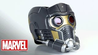 Marvel Legends  StarLord Electronic Helmet Designer Desk [upl. by Irvin978]