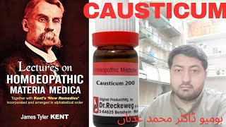 causticum Benefits in Urdu  causticum Single remedy  Homoeo Dr Adnan [upl. by Nhguav]