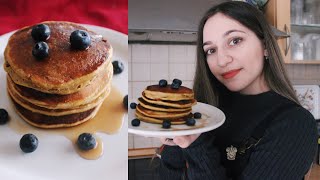 Εύκολα Pancakes Με Μπανάνα amp Blueberries 🥞  Maryland [upl. by Anaderol]