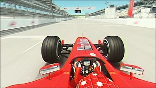 F2002 Michael Schumacher Onboard Lap At Indianápolis  assettocorsa [upl. by Elleined11]