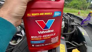 Valvoline Multi Vehicle 50 50 Prediluted Ready to Use Antifreeze Review [upl. by Kemme406]