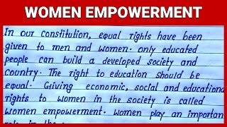 Best English Essay on Women Empowerment  Measures of Women Empowerment  Easy English Essay Writing [upl. by Jelene484]