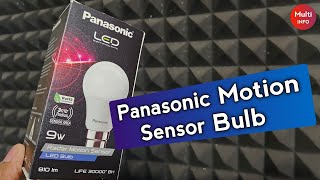 Panasonic Motion Sensor Bulb Review  Motion Sensor Bulb  Motion Sensor Light Installation [upl. by Akemot438]