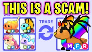 i got SCAMMED trading SUMMER FAIR NEONS in Adopt Me [upl. by Ijies427]