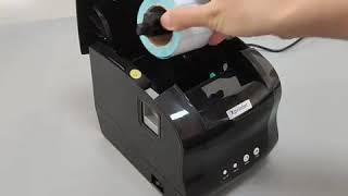 XP 365B Label and Receipt Thermal Printer VIDEO [upl. by Retsevlis]