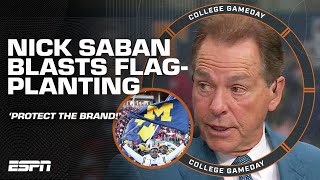 ITS DISRESPECTFUL 🗣️ Nick Saban calls for change after flagplanting fallout 👀  College GameDay [upl. by Yeniffit551]