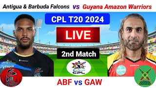 CPL Live  ABF vs GAW Live  2nd Match  CPL T20 Live  Caribbean Premier League 2024 Live [upl. by Idnat]