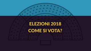 Elezioni 2018 Come si vota [upl. by Aires]