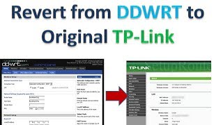 Revert TLWR743v2 DDWRT to orignal TP link Firmware [upl. by Thornie]