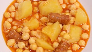 GARBANZOS CON CHISTORRA EN MONSIEUR CUISINE MAMBO Y THERMOMIX [upl. by Dranreb]