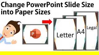 How to change the size of PowerPoint slide into paper sizes Letter A4 amp LegalLong [upl. by Victory966]