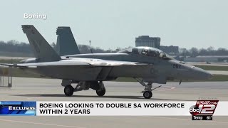 Boeing looking for workers to double its labor force in San Antonio as company continues to expand [upl. by Enirrok459]