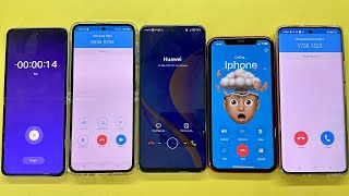 Incoming Call vs Alarm Clock iPhone 11pro vs SkyPhone Huawei Y70 vs Samsung Z Flip5 KT Messenger [upl. by Goldwin]