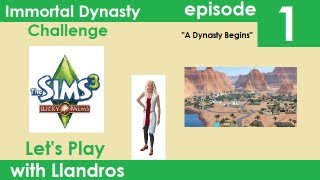 Lets Play The Sims 3  Immortal Dynasty Challenge  Episode 1  A Dynasty Begins [upl. by Cirde170]