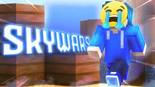 CRYING while playing Skywars Hypixel Skywars [upl. by Ellesij]