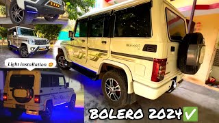 BOLERO को बना दिया GWagon 😎 RGB and under body light installation✅  Bolero modified 🥰 [upl. by Retep]