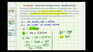 Ex System of Equations Application  Compare Phone Plans [upl. by Opal]