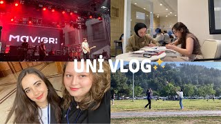 VLOG  Samsun’da Üniversite Hayatı  Ders Çalışıyoruz Etkinlikler Bölüm Pikniği Konserler✨🎸vlog [upl. by Drareg]