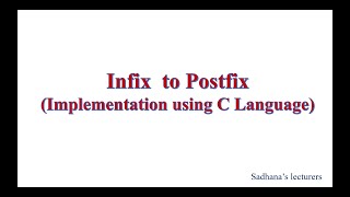 35 infix to postfix implementation using C Language by using Stack [upl. by Dronel]