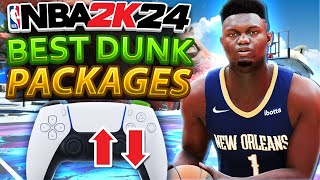 NBA 2K24 Best Dunk Packages How to Get More Dunks Tutorial on 2K24 [upl. by Ainoek]