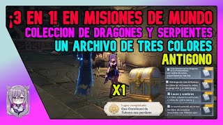 ¡3 MISIONES DE MUNDO COLECCION DE DRAGONES Y SERPIENTES PASO A PASO 24 Genshin Impact Español [upl. by Laina]