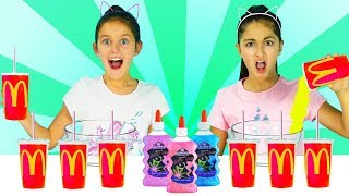 Don’t Choose the Wrong McDonald’s Drink Slime Challenge [upl. by Vadnee]