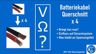 017  Batteriekabel Querschnitt x 4  Was bringts [upl. by Githens]