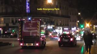 Pompiers de Paris Poste de Commandement en Urgence Paris Fire Dept Command Unit responding [upl. by Eatnoled]