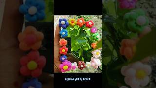 Flower Clay Art 😍 clay art flower diy Tiyashacf4xf [upl. by Eelhsa]