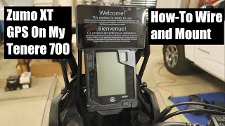 Tenere 700 GPS Wiring and Installation  Garmin Zumo XT on a T7 [upl. by Anilasor]