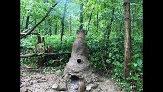 Huge Rocket Stove Blast Furnace Forge [upl. by Ilene]