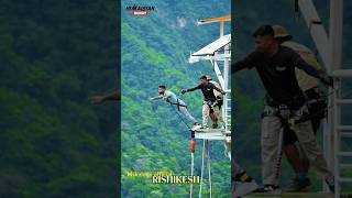 Bungy jump Rishikesh jump bungy bungyjump rishikesh [upl. by Wileen]