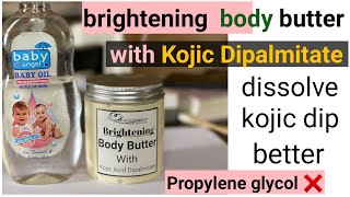 How To Make Brightening Body Butter With Kojic Acid Dipalmitate  brighteningbodybutter [upl. by Attaymik]