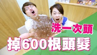 【蔡阿嘎新手爸媽日記29】洗頭一次掉600根頭髮！好恐怖！ [upl. by Addam125]