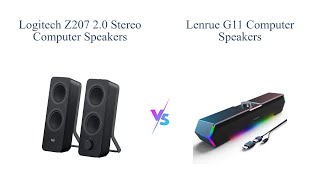 Logitech Z207 vs LENRUE G11 Computer Speakers Comparison 🎵🔊 [upl. by Pubilis]