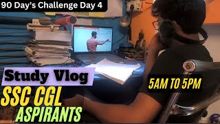 Study Vlog 📚  A Day In The Life of an SSC CGL Aspirant [upl. by Ronym]